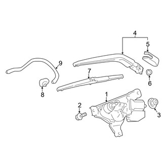 Toyota OE - Lift Gate - Wiper & Washer Components