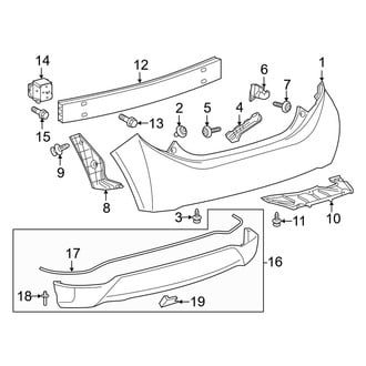 Toyota OE - Rear Bumper - Bumper & Components