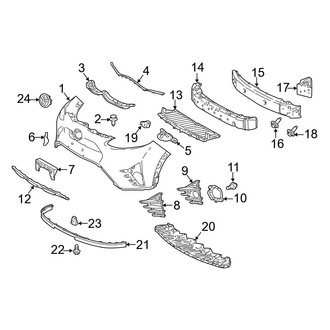 Toyota OE - Front Bumper & Grille - Bumper & Components