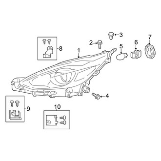 Toyota OE - Front Lamps - Headlamp Components