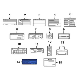Toyota OE - A/C System Information Label