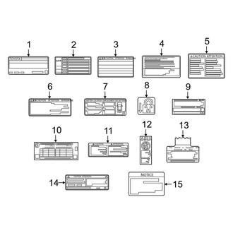 Toyota OE - Information Labels - Labels