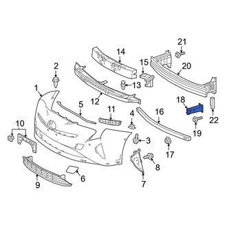 Toyota OE - Left Bumper Impact Bar Bracket
