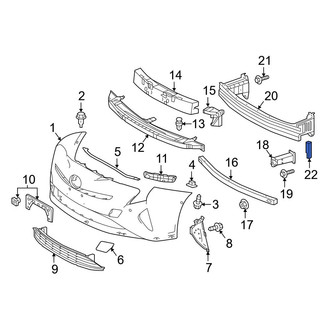 Toyota OE - Left Bumper Impact Bar Bracket