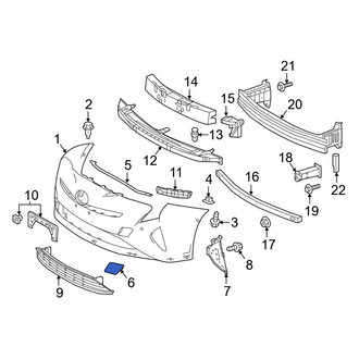 Toyota OE - Front Left Tow Eye Cap