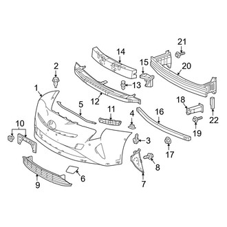 Toyota OE - Front Bumper & Grille - Bumper & Components (Four / Four Touring / Three / Three Touring / Two / Two Eco)