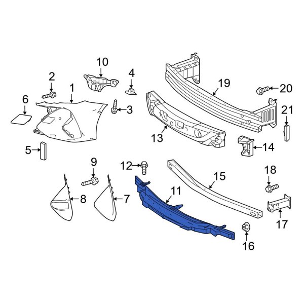 Toyota OE 5261847111 - Front Lower Bumper Impact Absorber