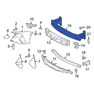 Toyota OE - Front Upper Bumper Impact Bar