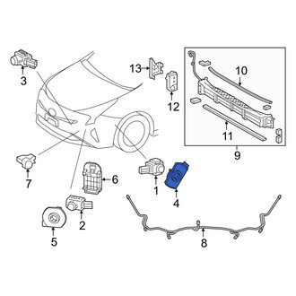 Toyota OE - Front Left Outer Parking Aid Sensor Housing
