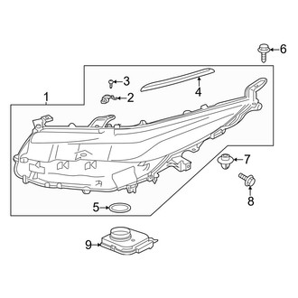 Toyota OE - Front Lamps - Headlamp Components