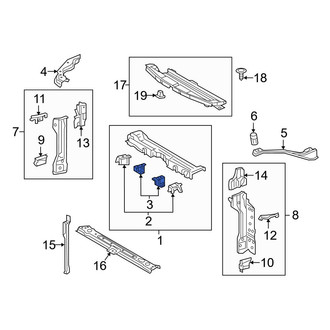 Toyota OE - Left Inner Radiator Support Tie Bar Bracket