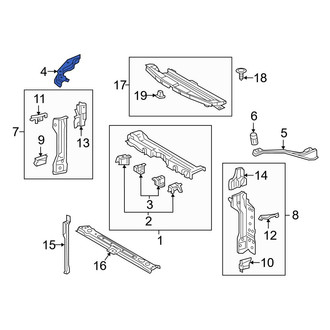 Toyota OE - Front Right Radiator Support Tie Bar Extension