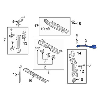 Toyota OE - Front Left Radiator Support Tie Bar Extension