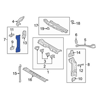 Toyota OE - Front Right Radiator Support Side Panel