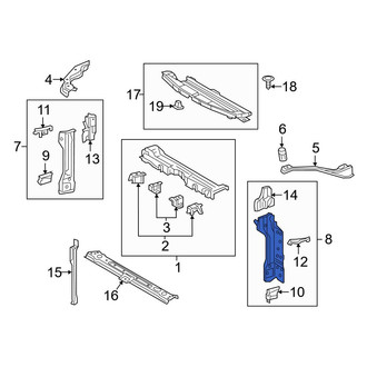 Toyota OE - Front Left Radiator Support Side Panel