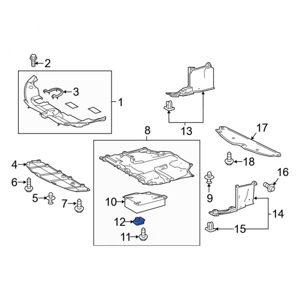 Radiator Support Access Cover Nut