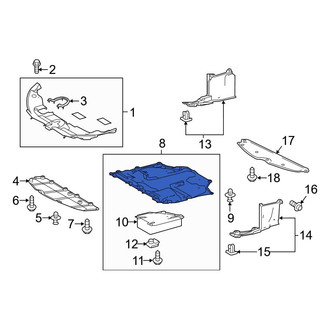 Toyota OE - Front Lower Radiator Support Splash Shield