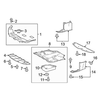 Toyota OE - Radiator Support - Splash Shields
