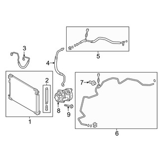 Toyota OE - Air Conditioner & Heater - Condenser, Compressor & Lines (Four / Four Touring / Three / Three Touring / Two / Two Eco)