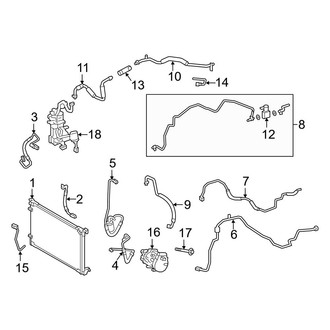 Toyota OE - Air Conditioner & Heater - Condenser, Compressor & Lines (LE / Limited / XLE)