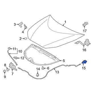Toyota OE - Front Hood Release Handle