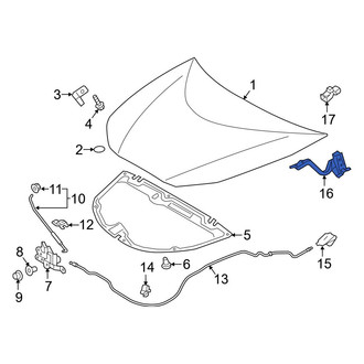 Toyota OE - Front Left Hood Hinge