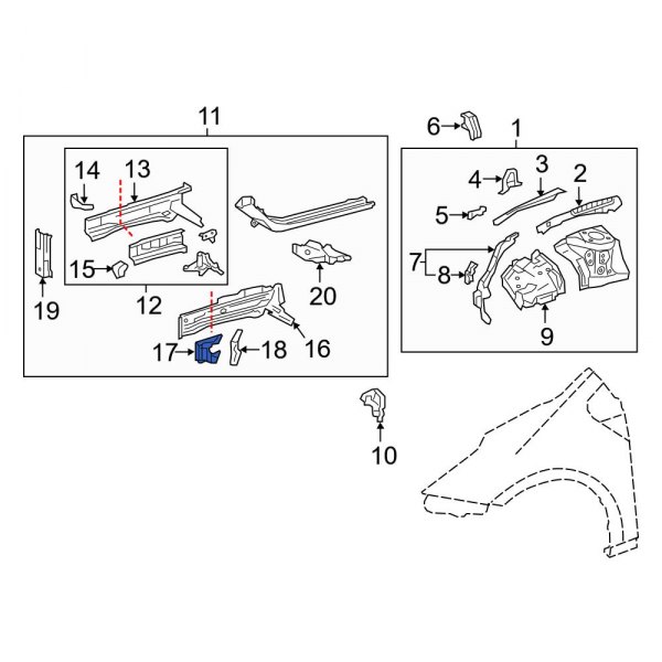 Fender Rail Bracket