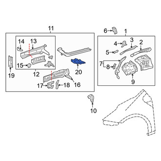 Toyota OE - Front Left Floor Pan Reinforcement