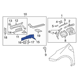 Toyota OE - Front Left Outer Frame Side Member