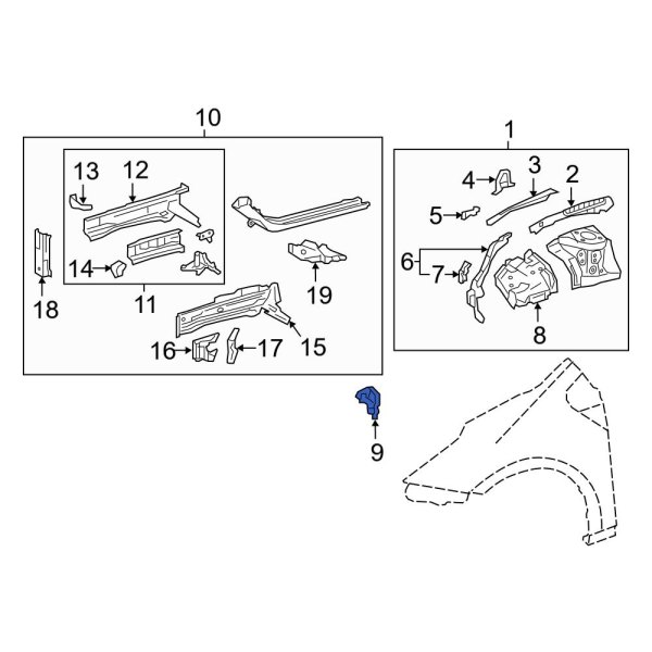 Fender Apron Bracket