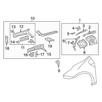 Toyota OE - Fender - Structural Components & Rails
