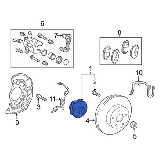 Toyota OE - Front Wheel Bearing and Hub Assembly