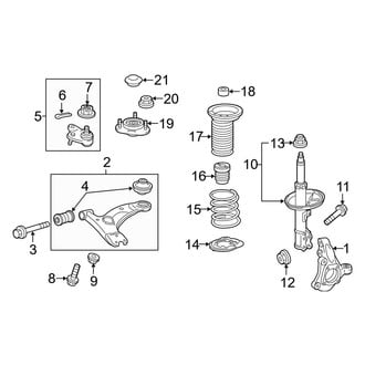 Toyota OE - Front Suspension - Suspension Components (Four / Four Touring / Three / Three Touring / Two / Two Eco)