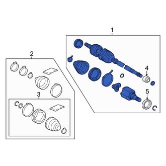 Toyota OE - Front Left CV Axle Assembly