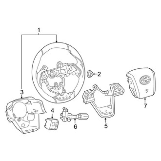 Toyota OE - Steering Wheel & Trim (Four / Four Touring / Three / Three Touring / Two / Two Eco)