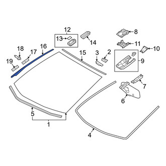 Toyota OE - Front Right Windshield Molding