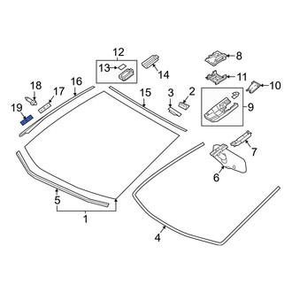 Toyota OE - Lower Windshield Molding Clip