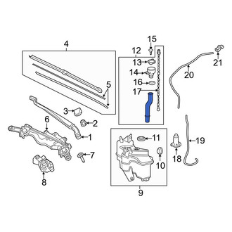 Toyota OE - Front Washer Fluid Reservoir Filler Pipe