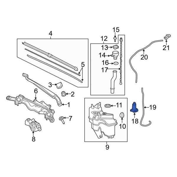 Toyota OE 8533033070 Windshield Washer Pump