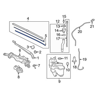 Toyota OE - Front Left Wiper Blade Refill Set