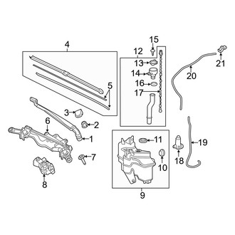 Toyota OE - Windshield - Wiper & Washer Components