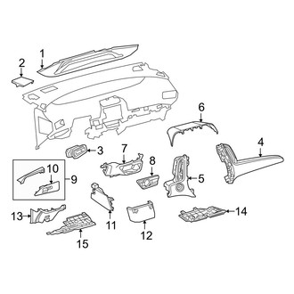Toyota OE - Instrument Panel Components (With 11.6" Display)