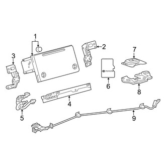 Toyota OE - Instrument Panel - Navigation System Components (W/O 11.6" Display)