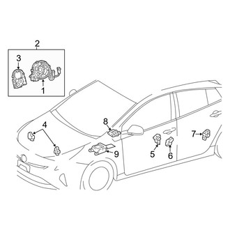 Toyota OE - Restraint Systems - Air Bag Components (Modules and Sensors)
