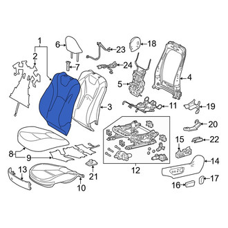 Toyota OE - Front Left Seat Back Cushion Cover