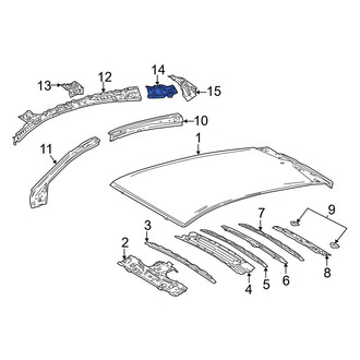 Toyota OE - Front Left Inner Roof Side Rail