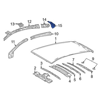 Toyota OE - Rear Right Inner Roof Side Rail Reinforcement