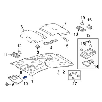 Toyota OE - Sun Visor Cover