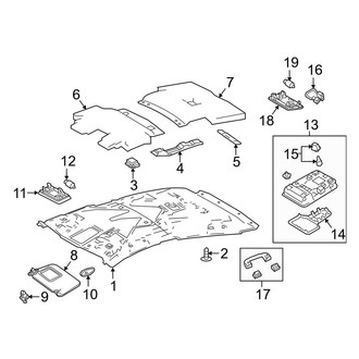 Toyota OE - Roof - Interior Trim (W/O Sunroof)