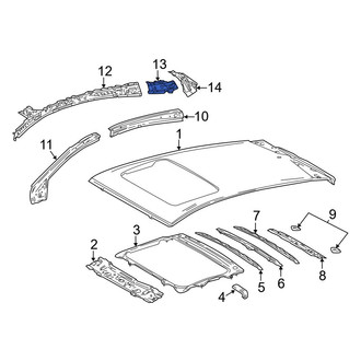 Toyota OE - Front Right Inner Roof Side Rail